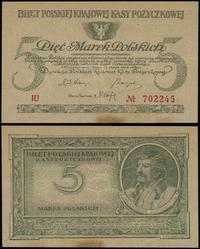 5 marek polskich 17.05.1919, seria IU 701245, zł