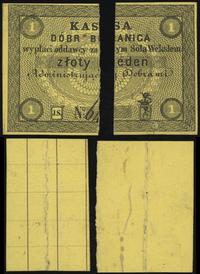 1 złoty 1863-1864, numeracja 64, przedarte na 2 
