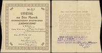 Polska, udział wartości 100 marek, 25.09.1916