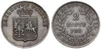 2 złote 1831 KG, Warszawa, rysa na awersie u doł