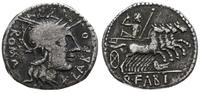denar 124 pne, Rzym, Aw: Popiersie Romy w hełmie