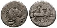 denar 123 pne, Rzym, Aw: Głowa Romy w hełmie w p