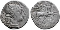 denar 133 pne, Rzym, Aw: Głowa Romy w hełmie w p