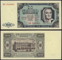 20 złotych 1.07.1948, seria HW 2440861, delikatn