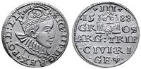 trojak 1588, Ryga, korona króla z rozetką, bardz