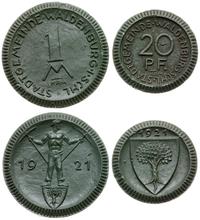 zestaw 20 fenigów i 1 marka 1921, jasnozielona p