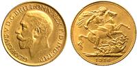 1 funt 1916/M, Melbourne, złoto 7.97 g