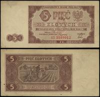 5 złotych 1.07.1948, seria AS 3109012, złamane r