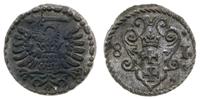denar 1581, Gdańsk, ciemna patyna, CNG 126.III, 