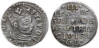 trojak 1585, Ryga, mała głowa króla, niecentrycz
