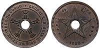 2 centimes 1888, miedź, rzadkie, KM 2