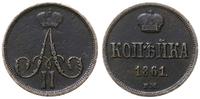 kopiejka 1861 BM, Warszawa, ciemna patyna, Bitki