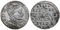 trojak  1588, Ryga, duża głowa króla, Iger R.88.