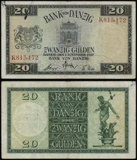20 guldenów 1.11.1937, seria K 815172, wielokrot