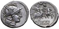 denar 207 pne, Rzym, Aw: Głowa Romy w hełmie w p