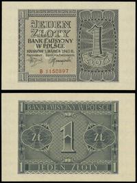1 złoty 1.03.1940, seria B 1150897, piękne, Luco