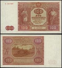 100 złotych 15.05.1946, seria G 0217287, przegię