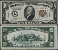 10 dolarów 1934 A, HAWAII, seria L44555404B, pod