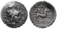 denar serratus 118 pne, mennica Narbo, Aw: Głowa