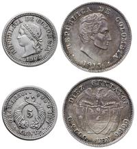zestaw: 5 centavos 1902 i 10 centavos 1913, sreb