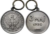 Polska, niesygnowany medal nagrodowy z 1925 roku wybity z okazji święta Konstytucji 3-go Maja oraz zawodów sportowych zorganizow