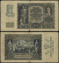 20 złotych 1.03.1941, seria D 5278837, z nadruki