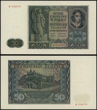 50 złotych 1.08.1941, seria B 0756770, przegięte