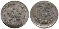 destrukt monety o nominale 50 groszy 1949, Warsz