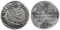 trojak  1592, Olkusz, mała głowa króla i skrócon