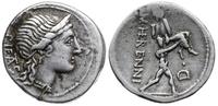 denar 108-107 pne, Rzym, Aw: Głowa Pietas w praw