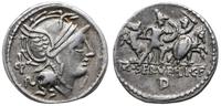 denar 100 pne, Rzym, Aw: Głowa Romy w hełmie w p