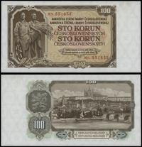 100 koron 1953, seria MN 551652, piękne, Bajer 9