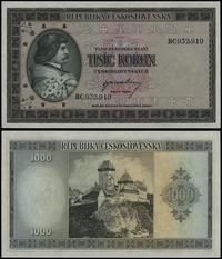 1.000 koron bez daty (1945), seria BG 932910, pe