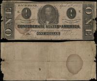 1 dolar 6.04.1863, Richmond, seria E 48381, wiel