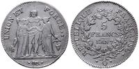 Francja, 5 franów, L'AN 7-Q (1798)