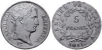 5 franków 1811/A, Paryż, srebro 24.73 g, czyszcz