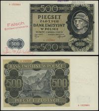 fałszerstwo 500 złotych 1.03.1940, seria A 13238
