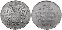 32 szylingi 1808, Hamburg, srebro 18.28 g, bardz