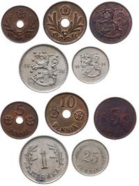 zestaw: 5 penniä 1938, 5 penniä 1942, 10 penniä 