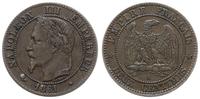 2 centymy 1861 A, Paryż, brąz, bardzo ładne, Gad