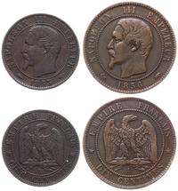zestaw: 5 centymów 1853 i 10 centymów 1856, Pary