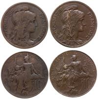 zestaw: 2 x 10 centymów 1916 i 1917, Paryż, mied