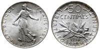 50 centymów 1918, Paryż, srebro 2.51 g, piękne, 