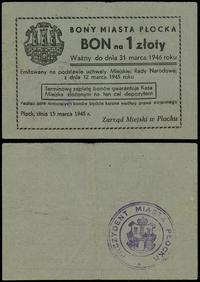 Polska podczas II Wojny Światowej, 1 złoty, 15.03.1945