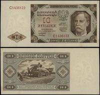 10 złotych 1.07.1948, seria C1436122, minimalne 