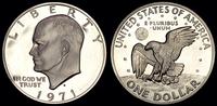 1 dolar 1971/S, wybity stemplem lustrzanym, sreb
