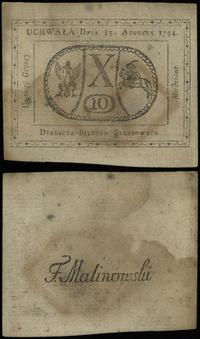 10 groszy miedziane 13.08.1794, zaplamione, ale 
