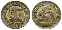 50 centimes 1927, Paryż, brąz aluminiowy, wyśmie