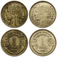 zestaw: 2 x 1 frank 1938 i 1939, Paryż, rocznik 