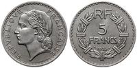 5 franków 1935, Paryż, nikiel, piękne, Gadoury 7